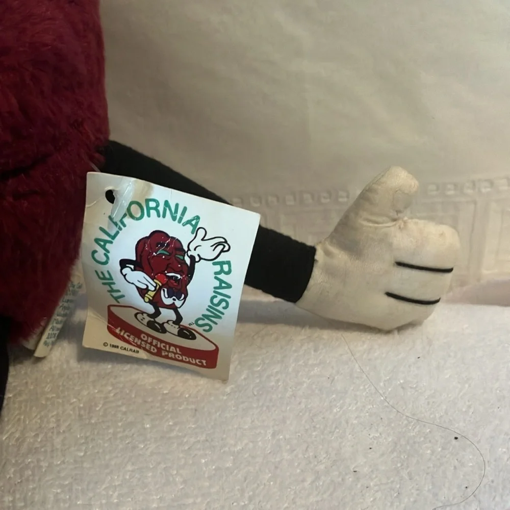 Vintage 1988 California Raisin Dried Fruit Acme 10” Plush Stuffed Sunburst Grape